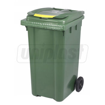 купить Бак мусорный 240 л на колесах (зеленый) UNI в Кишинёве 