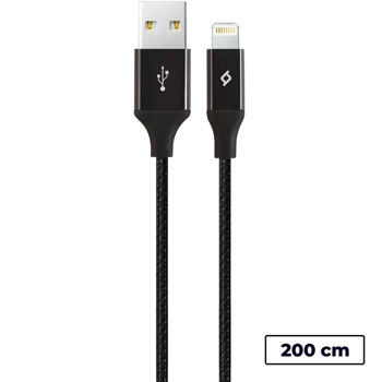 ttec Cable USB to Lightning 2.4A (2m) XL Alumi, Black 