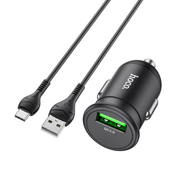 Hoco Z43 Mighty single port QC3.0 car charger set(Type-C) 