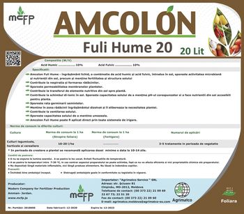 cumpără Amcolon Fuli Hume 20 - fertilizant lichid cu acizi Humic și Fulvic - MCFP în Chișinău 