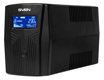UPS SVEN Pro  650, 650VA/390W, Line Interactive, AVR, LCD, USB, 2xShuko Sockets 