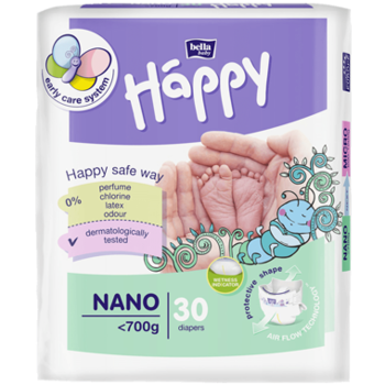 Подгузники Bella Baby Happy Nano, 30 шт. 