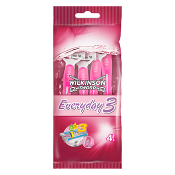 Wilkinson Бритвы для женщин EveryDay3, 4 шт, 3 лезвия 