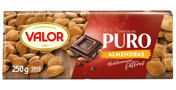 Шоколад Valor темный с миндалем 250г 