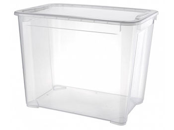 Container cu capac Econova Cristal 70l, 55.5X39X43.5, transparent 