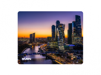 Mouse Pad SVEN MP-03 City, 220 x 180 x2 mm, Fabric surface, Rubbered non-slip bottom, Picture 