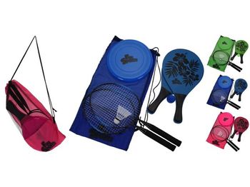 Set joc : badminton + fluturas, tenis + minge, farfurie zburatoare 