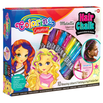 Подарочный набор, мелки для волос + аксессуары Colorino 