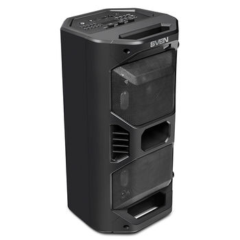 Partybox SVEN "PS-600" 50w, Black, Bluetooth, microSD, FM, AUX, USB, LED, power:8000mA, USB, DC5V 