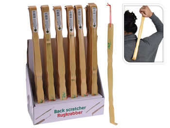 Массажер для спины бамбук, ручка 45cm 