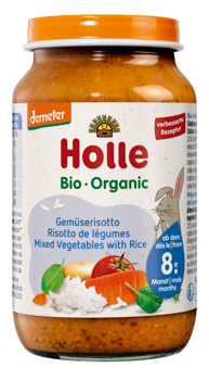 Holle piure de orez cu amestec de legume (8 luni+) Bio Organic 220g 