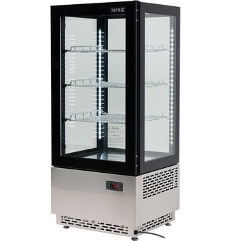 купить Холодильная витрина, темп. 0 + 12 ° C, 430x390x980 мм, емкость 78 л, светодиодное освещение, черный в Кишинёве 