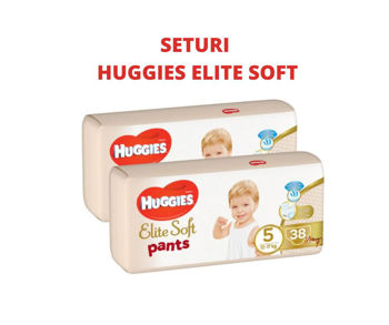 cumpără 1 Set 2 pachete scutece-chiloțel Huggies Elite Soft Pants  Mega 5  (12-17 kg), 38 buc în Chișinău 