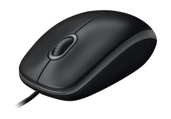 Mouse Logitech B100 OEM, Optical, 800 dpi, 3 buttons, Ambidextrous, Black, USB 