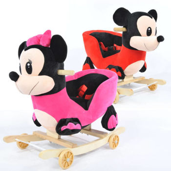 Balansoar 2 în 1 din lemn Mickey Mouse Pink 