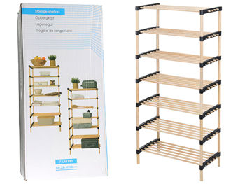 Etajeră din lemn cu 7 niveluri Storage Solutions, 56X28X110cm 