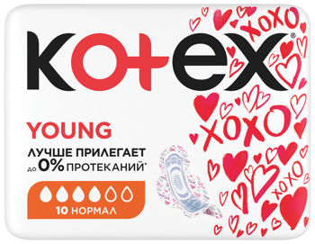 Прокладки гигиенические Kotex Young Normal Pads 10шт 