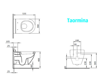 PROMO SET WC TAORMINA с крышкой soft close+ БИДЕ TAORMINA 