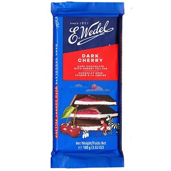 Ciocolată neagră Wedel Cherry, 100g 