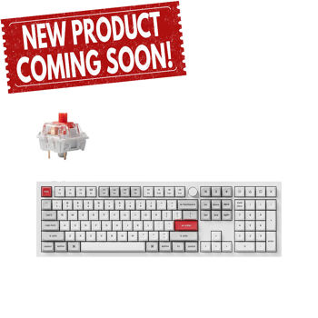 Клавиатура Keychron Q6 Pro QMK/VIA Wireless Custom Full-Metal Mechanical Keyboard (Q6P-P1) Shell White, Full Size layout, Knob, RGB Backlight, Keychron K pro Mechanical Red Switch, Hot-Swap, Bluetooth, USB Type-C, gamer (tastatura/клавиатура)
