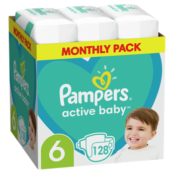 купить Подгузники Pampers Active Baby Box 6 (13-18 кг), 128 шт. в Кишинёве 