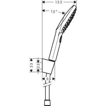 Raindance Select E Set Duș manual 120 3jet cu suport și furtun 160 cm 