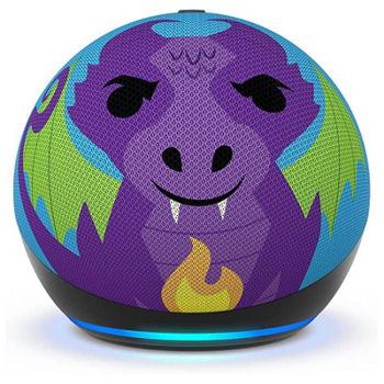 Amazon Echo Dot (5th Gen) Kids Dragon, Smart speaker with Alexa 