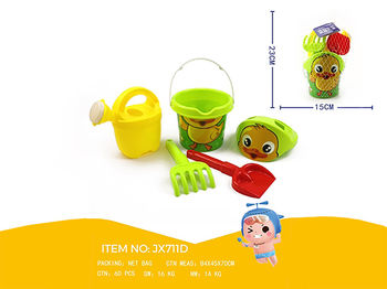 Набор игрушек для песка в ведерке "Цыпленок" 5ед, 23cm 