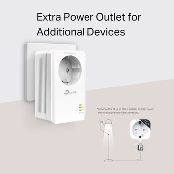Powerline Adapter TP-Link, TL-PA7017P KIT, AV1000, 1xGbit Port, Passthrough 