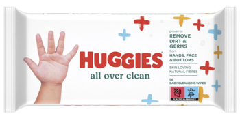 купить Влажные салфетки Huggies All Over Clean, 56 шт в Кишинёве 