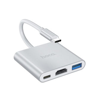Hoco HB14 Easy use Type-C adapter(Type-C to USB3.0+HDMI+PD) 