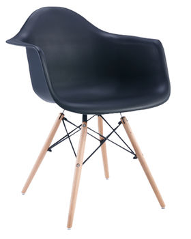 купить Деревянный стул с ножками, 640x600x450x810 мм, черный в Кишинёве 