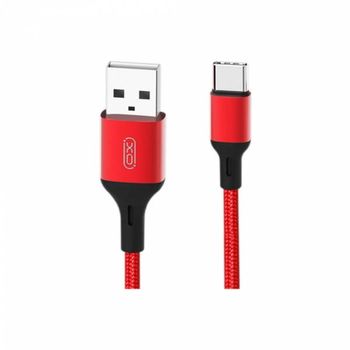 Micro-USB Cable XO, Braided NB143, 2M, Red 