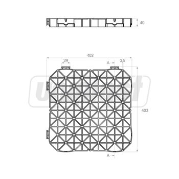 cumpără Pavaj ecologic (gratar PE pentru protectia gazonului) 39.5x39.5 cm H=40 mm verde în Chișinău 