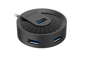 USB 3.0 Hub 4-port A4tech "HUB-30C", Cable 100cm, Micro USB Power Input Port, USB Type-C 