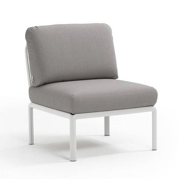 Кресло модуль центральный с подушками Nardi KOMODO ELEMENTO CENTRALE BIANCO-grigio 40373.00.172