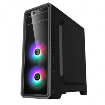 купить Case ATX GAMEMAX G561-FRGB, w/o PSU, 3x120mm, RGB, Transparent panel, USB3.0, Black в Кишинёве 