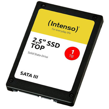 Внутрений высокоскоростной накопитель 1TB SSD 2.5" Intenso Top (3812460), 7mm, Read 520MB/s, Write 500MB/s, SATA III 6.0 Gbps (solid state drive intern SSD/Внутрений высокоскоростной накопитель SSD)