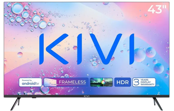 Телевизор 43" LED SMART TV KIVI 43U760QB, 3840x2160 4K UHD, Android TV, Black 