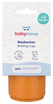 Baby-Nova, Set cupe pentru construit/stivuit, 8buc, 3luni+  (32504) 