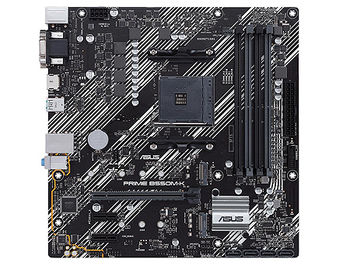 Материнская плата ASUS PRIME B550M-K AMD B550, AM4, Dual DDR4 4800MHz, PCI-E 4.0/3.0 x16, DVD-D/D-Sub/HDMI 2.1, USB 3.2, SATA RAID 6Gb/s, 2xM.2 x4 Socket, 64Gb/s M.2 support PCIe 4.0 x4, SB 8-Ch., GigabitLAN, LED lighting, (placa de baza/материнская плата)