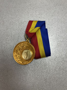 Medalie pt locul 1 cu panglica d=4 cm ATTR (3809) 