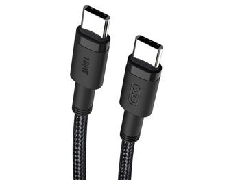 Type-C to Type-C Cable XO, 1.5m 100W, NB-Q199, Black 