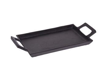 Tava dreptunghiulara din aluminiu 28X14cm cu manere, neagra 