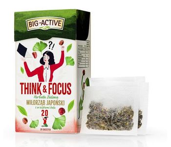 купить Чай зеленый Big Active Think & Focus with Ginkgo, 20  шт в Кишинёве 