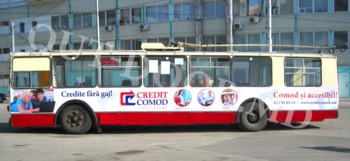 купить Реклама на борту троллейбуса в Кишинёве 