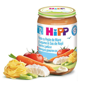 cumpără Hipp 6823 Pireu Paste cu peste și legume in sos tomat (12 luni) 220g în Chișinău 