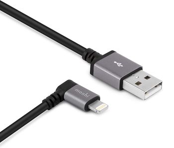 Lightning Cable Moshi, with conector 90 degrees, Black 