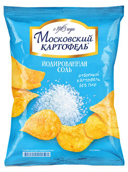 Chips-uri "Moscovskii Kartofeli" cu Sare Iodata 60g 