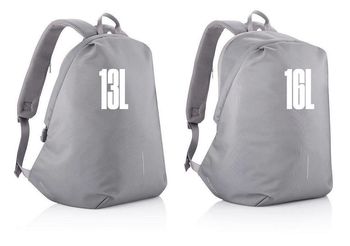 Backpack Bobby Soft, anti-theft, P705.792 for Laptop 15.6" & City Bags, Gray 